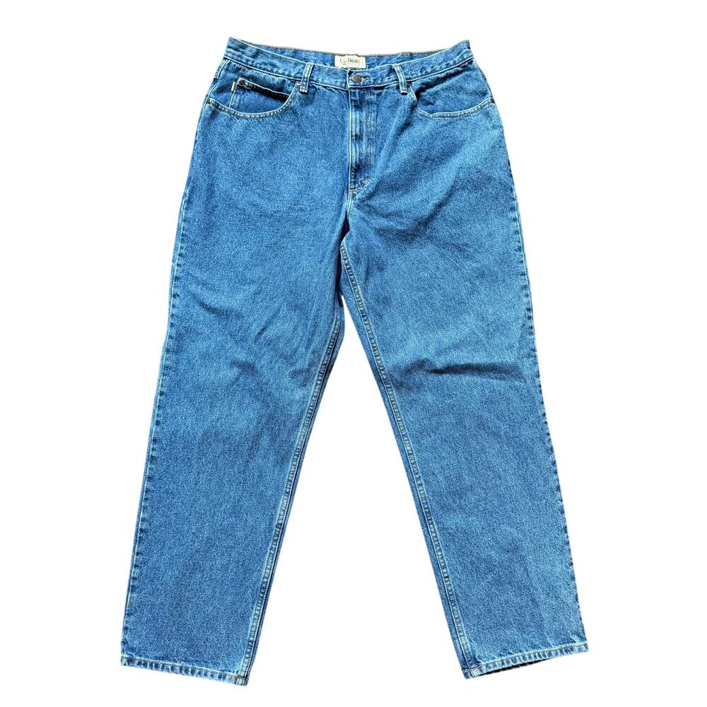 L.L. Bean Men’s Jeans 37x32 Relaxed Fit 100% Cotton Denim Blue